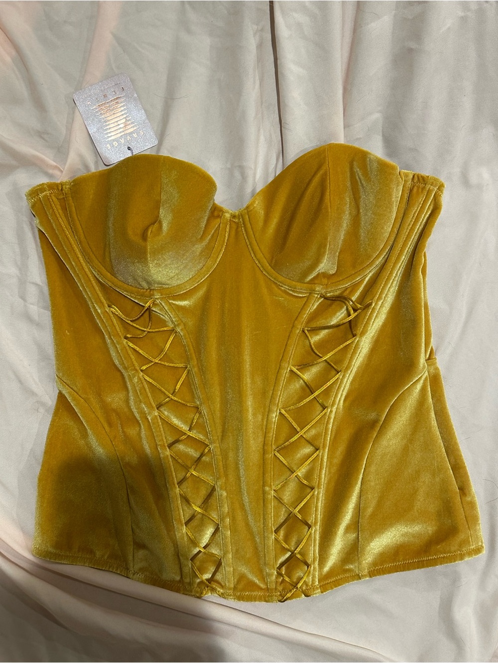 Savage x Fenty Velvet Corset Top XL